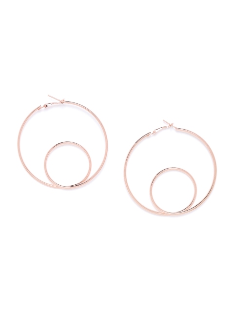 

Blueberry Rose Gold-Plated Handcrafted Circular Hoop Earrings