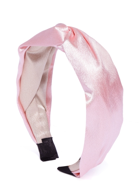 

Blueberry Women Pink & Beige Handcrafted Knot Detail Hairband