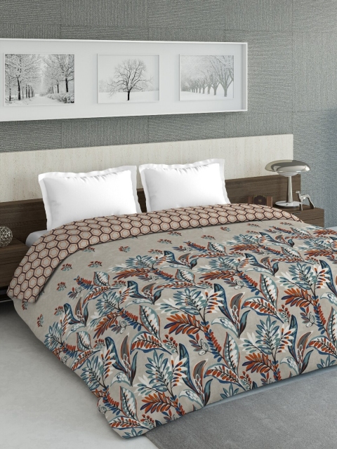 

DDecor Grey & Brown Floral Mild Winter 150 GSM Double Bed Comforter