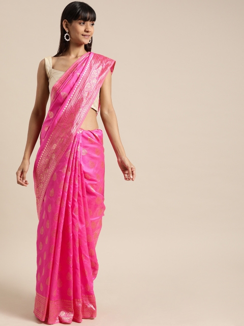 

Mitera Pink Pure Silk Woven Design Banarasi Saree