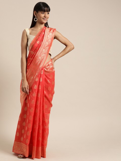 

Mitera Red Pure Silk Woven Design Banarasi Saree