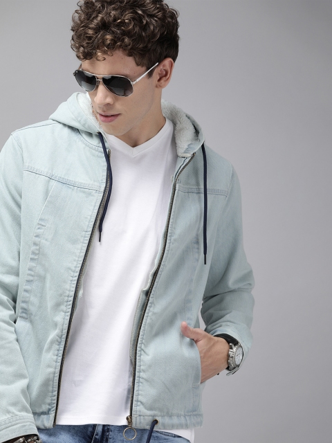 

Roadster Men Blue Solid Denim Jacket
