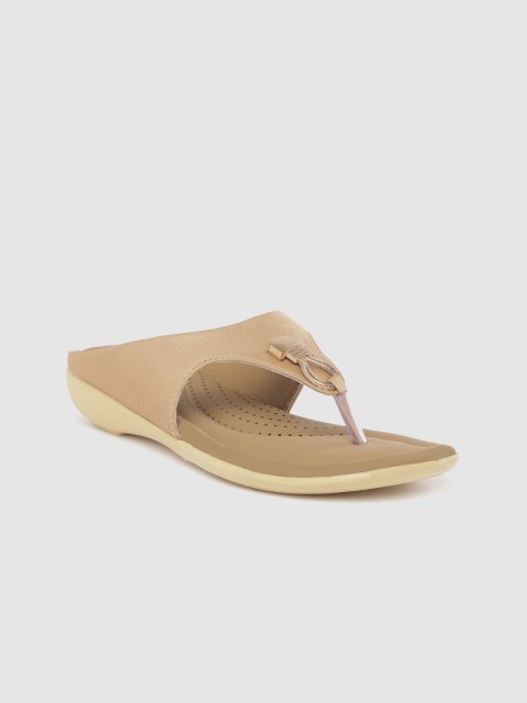 

Myra Women Beige Solid Open Toe Flats