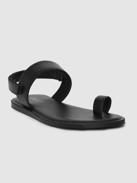

Stieiger Men Black Leather Sandals
