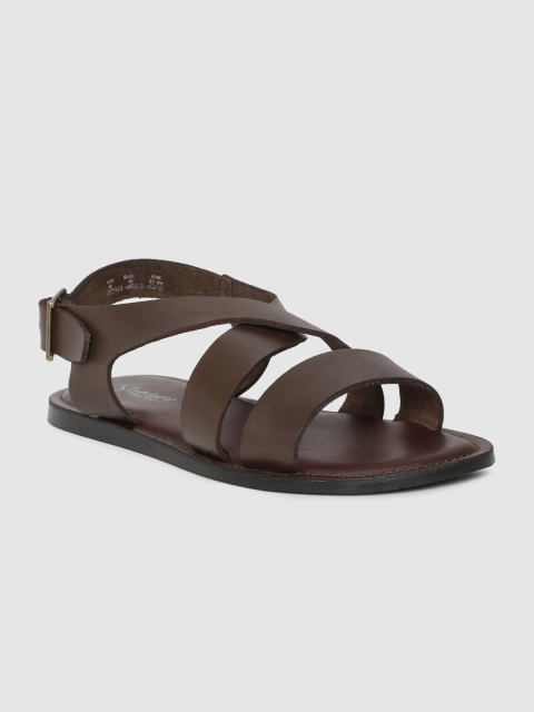 

Stieiger Men Brown Leather Comfort Sandals