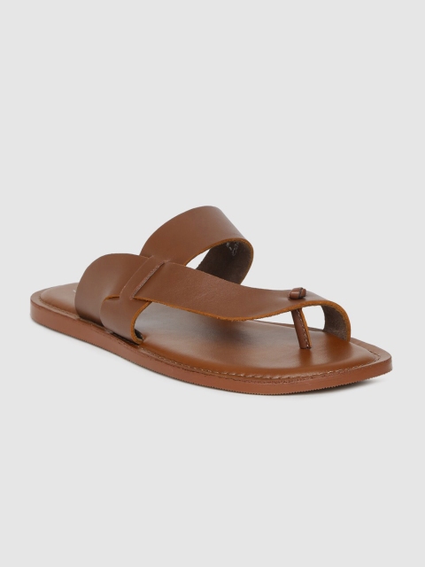 

Stieiger Men Tan Brown Leather Comfort Sandals