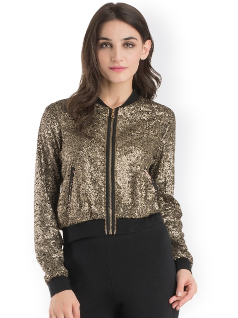 

Kazo Black & Gold-Toned Sequinned Jacket