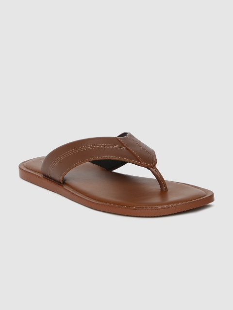 

Stieiger Men Tan-Brown Leather Comfort Sandals
