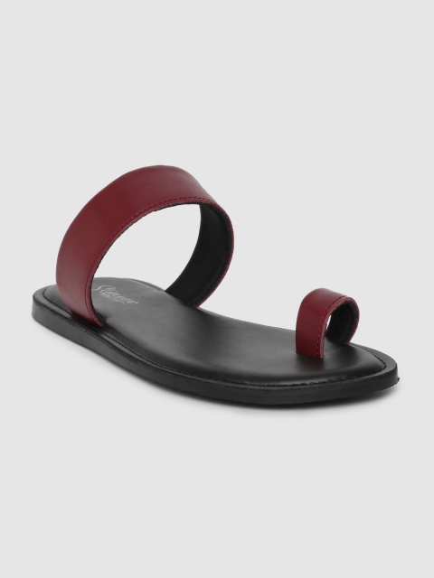 

Stieiger Men Maroon Leather Sandals