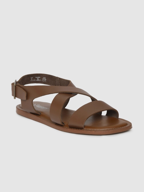 

Stieiger Men Tan Brown Solid Comfort Sandals