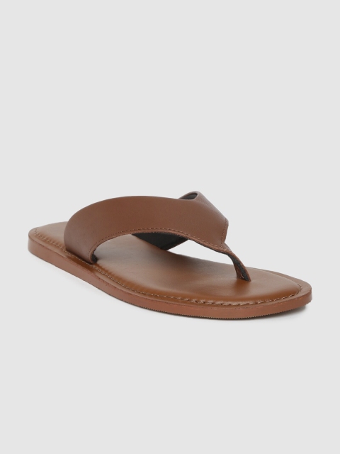 

Stieiger Men Tan Brown Solid Leather Comfort Sandals