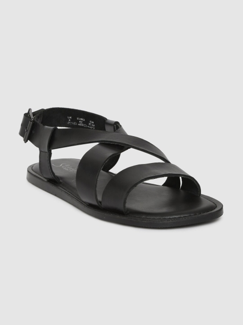 

Stieiger Men Black Solid Comfort Sandals