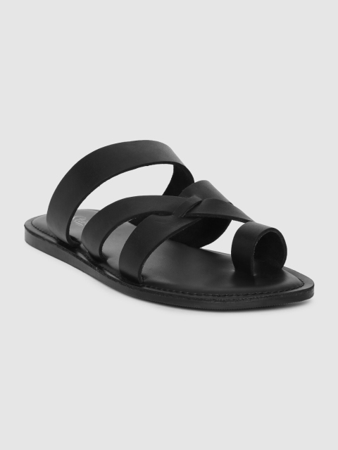 

Stieiger Men Black Leather Comfort Sandals