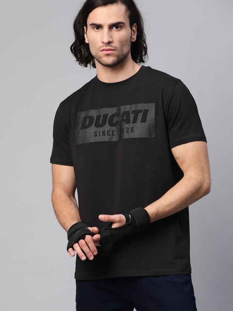 

Ducati Men Black Printed Round Neck T-shirt