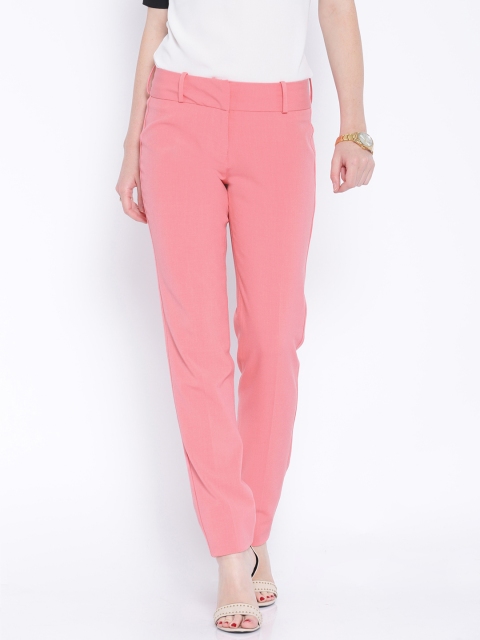 

Van Heusen Woman Coral Pink Smart Casual Trousers