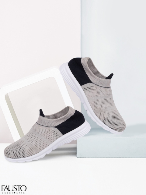 

FAUSTO Women Grey Mesh Walking Shoes