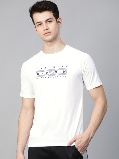 

HRX by Hrithik Roshan Men Bright White Solid Rapid-Dry Antimicrobial Training T-shirt