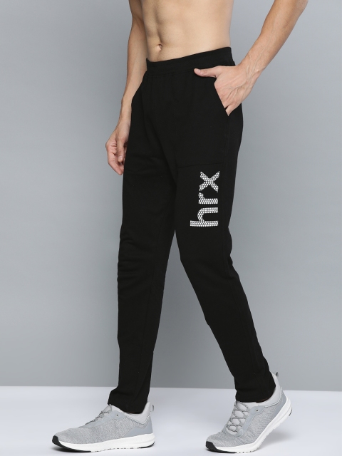 

HRX by Hrithik Roshan Men Jet Black Solid Bio-Wash Antimicrobial Lifestyle Track Pants