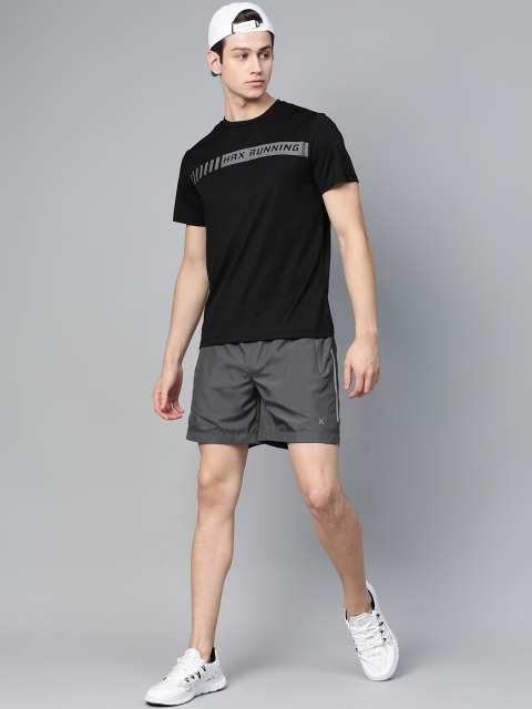 

HRX by Hrithik Roshan Men Jet Black Solid Rapid-Dry Running T-shirt