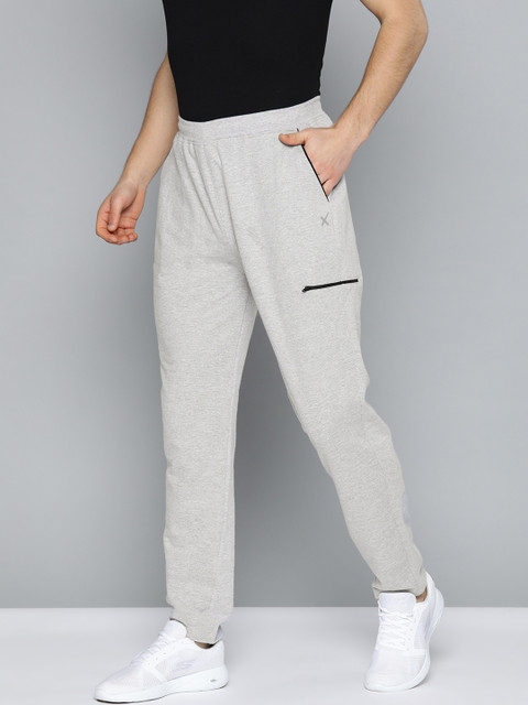 

HRX by Hrithik Roshan Men Light Grey Melange Solid Regular Fit Lifestyle Track Pants