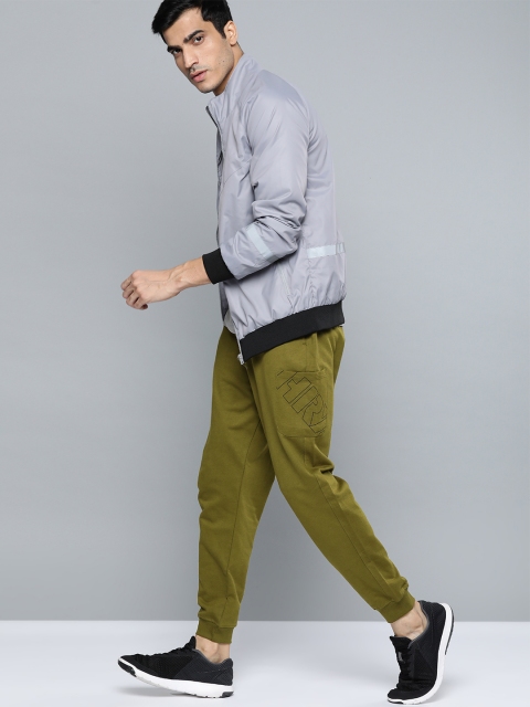 

HRX by Hrithik Roshan Men Avocado Solid Bio-Wash Antimicrobial Lifestyle Joggers, Olive