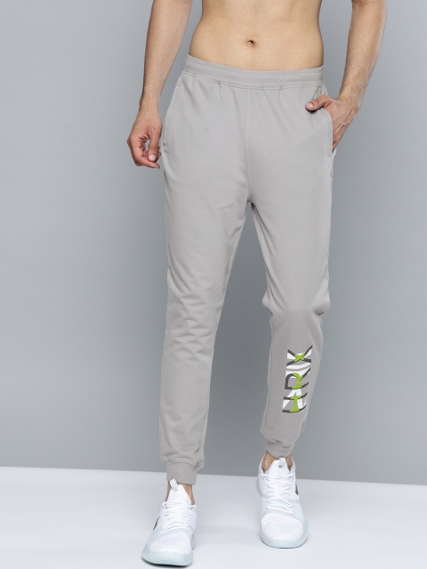 

HRX by Hrithik Roshan Men Wet Weather Bio-Wash Antimicrobial Lifestyle Joggers, Grey melange