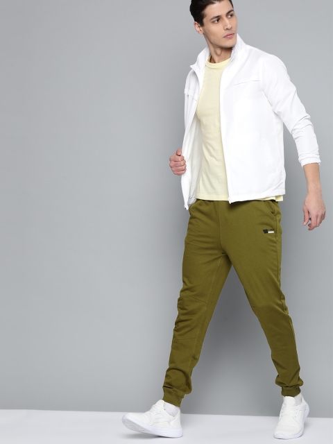 

HRX by Hrithik Roshan Men Avocado Solid Bio-Wash Antimicrobial Lifestyle Joggers, Olive