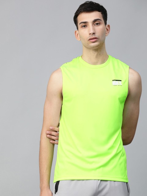 

HRX by Hrithik Roshan Men Lime Sherbet Solid Rapid-Dry Antimicrobial Training T-shirt, Fluorescent green