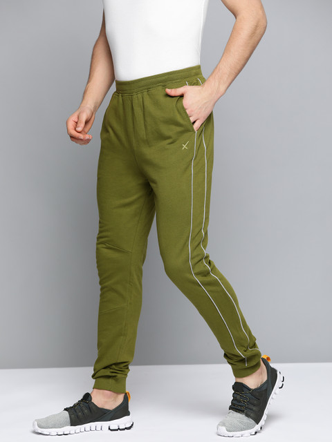 

HRX by Hrithik Roshan Men Avocado Solid Slim Fit Bio-Wash Antimicrobial Lifestyle Joggers, Olive