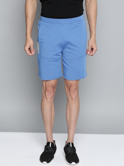 

HRX by Hrithik Roshan Men Mazarina Blue Colourblocked Antimicrobial Training Shorts
