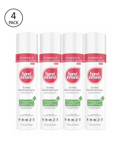 

Hand in Hand Set of 4 Surface Disinfectant Spray, White