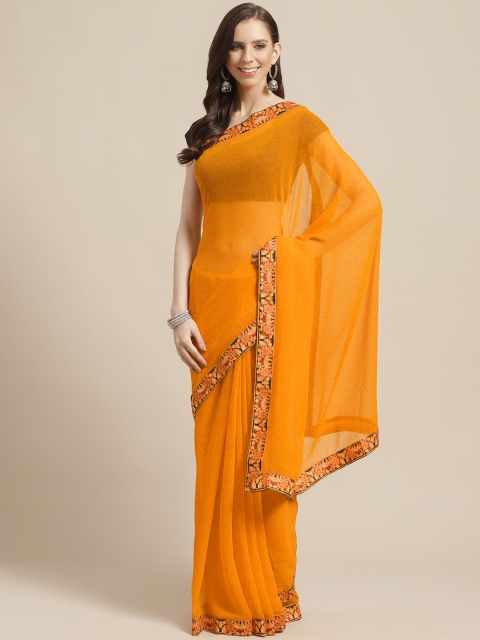 

KALINI Mustard Yellow Printed Saree