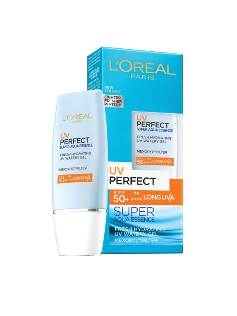 

LOreal Paris UV Perfect SPF 50+ PA++++ Aqua Essence Sunscreen 30 ml, Blue