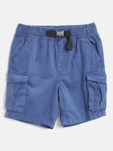 

Marks & Spencer Boys Blue Solid Regular Fit Cargo Shorts