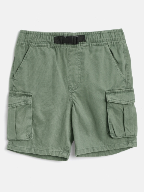

Marks & Spencer Boys Olive Green Solid Regular Fit Cargo Shorts