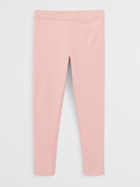 

Mango Kids Girls Peach-Coloured Solid Leggings