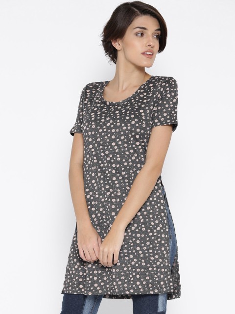 

ONLY Grey Melange Printed Tunic