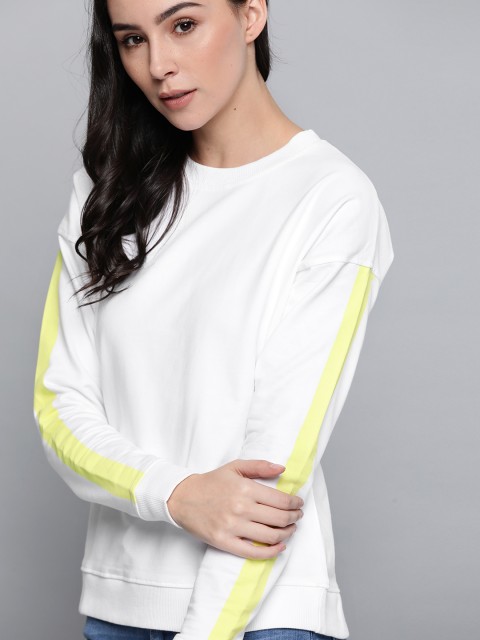 

Harvard Women Off-White Solid Sweatshirt