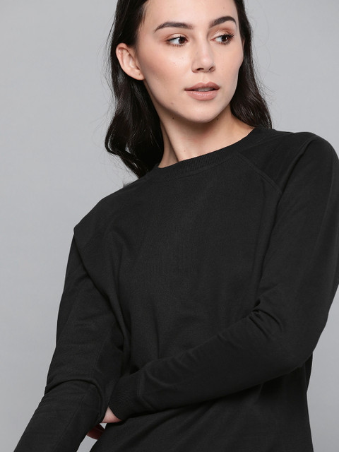 

Harvard Women Black Solid Sweatshirt