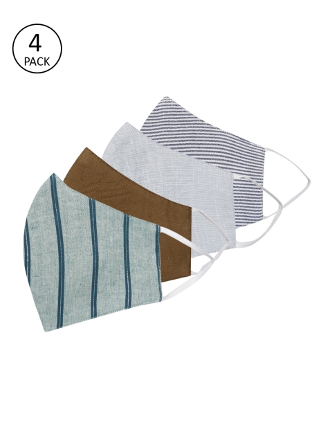 

Anouk Women Multicoloured Pack of 4 Printed Reusable 3-Layer Protective Masks, Multi