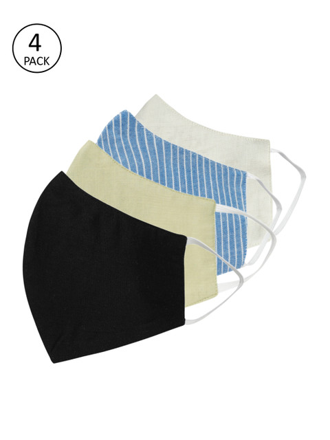 

Anouk Women Pack of 4 Printed Reusable 3 Layer Protective Fashion Masks, Multi