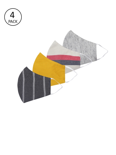 

Anouk Women Multicoloured Pack of 4 Printed Reusable 3-Layer Protective Masks, Multi