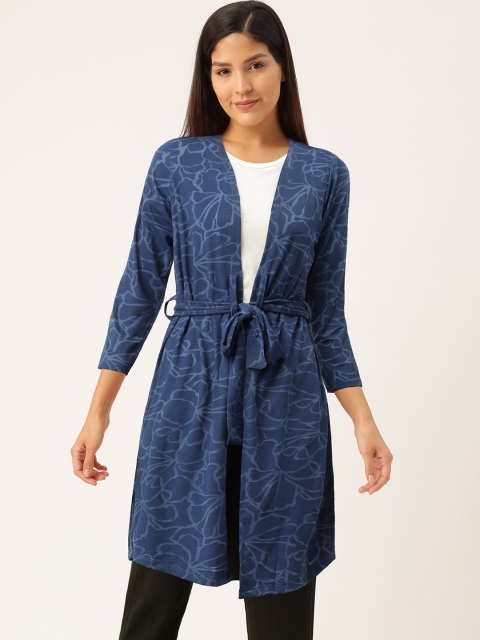 

Sweet Dreams Women Blue Printed Open Front Shrug