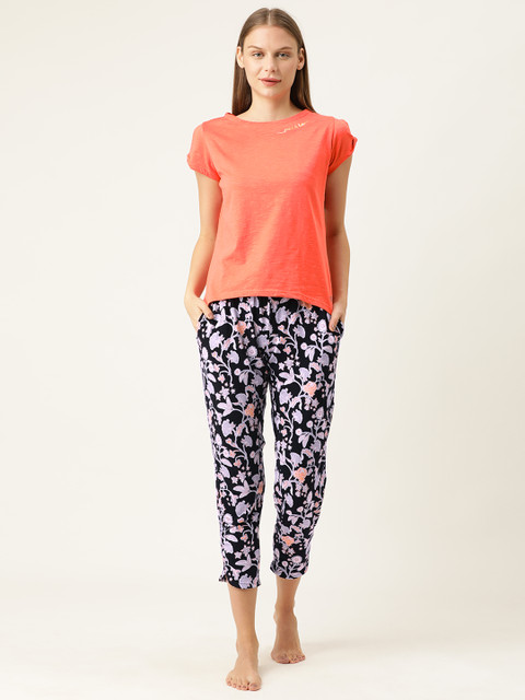 

Enamor Women Multicoloured Solid Night suit, Multi