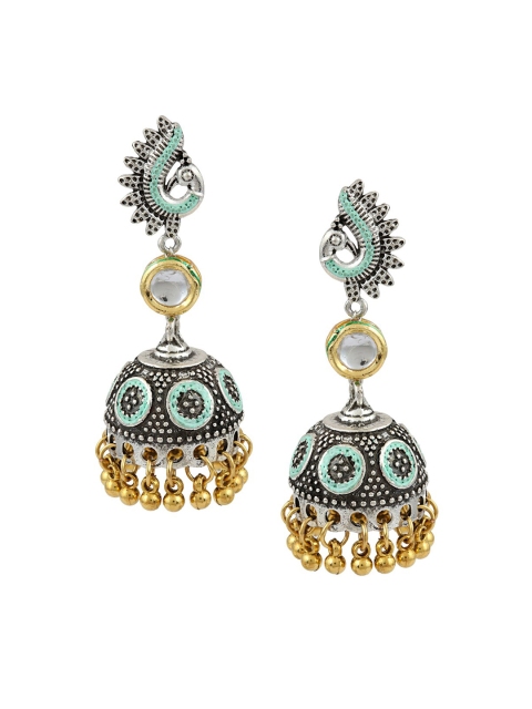 

Sia Art Jewellery Silver-Plated Dome Shaped Jhumkas