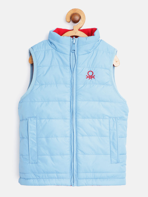 

United Colors of Benetton Kids Blue & Red Reversible Padded Jacket