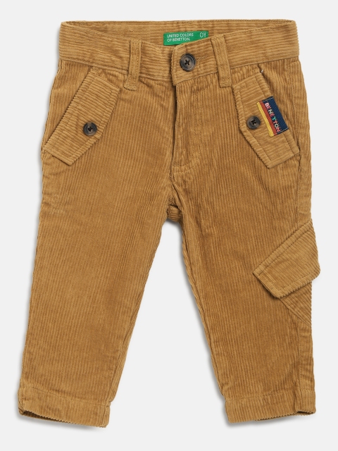 

United Colors of Benetton Boys Camel Brown Regular Fit Solid Corduroy Trousers