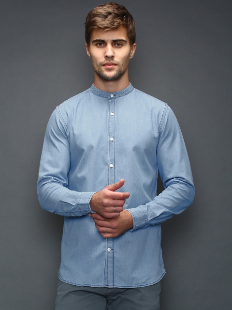 

SELECTED Blue Denim Slim Fit Casual Shirt