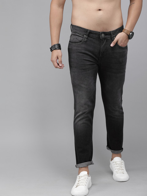

Roadster Men Black Slim Tapered Fit Mid-Rise Clean Look Stretchable Jeans