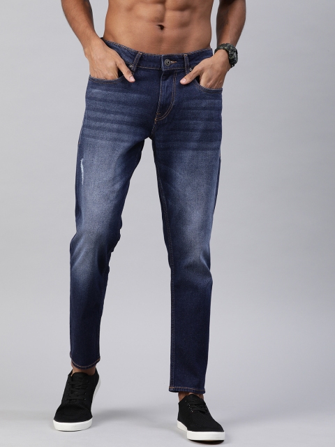 

Roadster Men Blue Slim Tapered Fit Mid-Rise Low Distress Stretchable Jeans